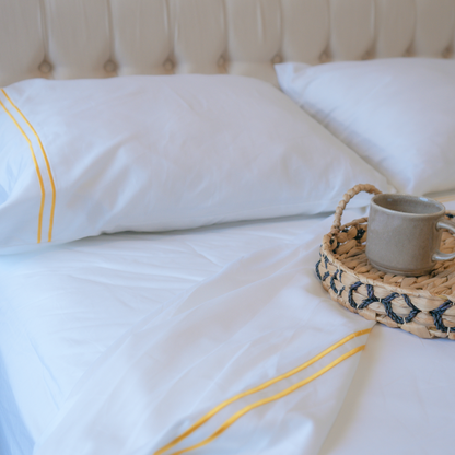 Juego de sábanas de algodón egipcio 600 hilos.