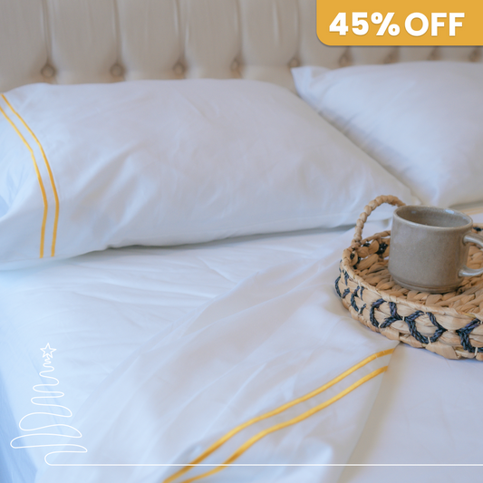 Juego de sábanas de algodón egipcio 600 hilos.