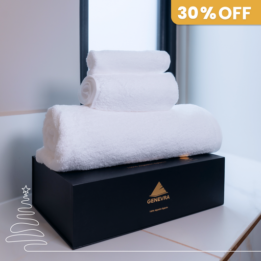 Set de 3 toallas algodón egipcio de 800 gramos/m2.